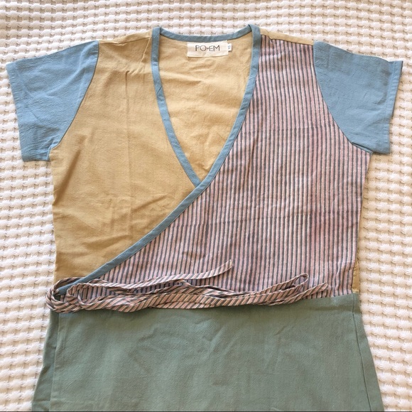 NWOT PO-EM Wrap-style Ode Dress in Mar - Picture 4 of 8